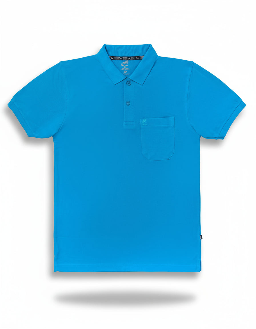 Mens Polo T-Shirts Oxford Blue Smart